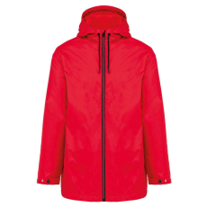 KARIBAN kapucnis unisex kabát, mikropolár béléssel KA6153, Red-L