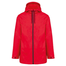 KARIBAN kapucnis unisex kabát, mikropolár béléssel KA6153, Red-XL