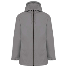 KARIBAN kapucnis unisex kabát, mikropolár béléssel KA6153, Silver-M férfi kabát, dzseki