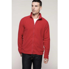 KARIBAN Kardigán Kariban polár cipzáras unisex (100%poliészter 180g/m2) red, M munkaruha