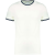 KARIBAN kereknyakú férfi piké póló KA373, Off White/Navy-XL