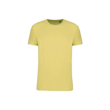 KARIBAN körkötött organikus férfi póló rövid ujjú KA3032IC, Lemon Yellow-XS férfi póló