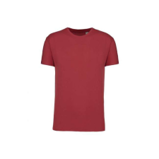 KARIBAN körkötött organikus férfi póló rövid ujjú KA3032IC, Terracotta Red-M férfi póló