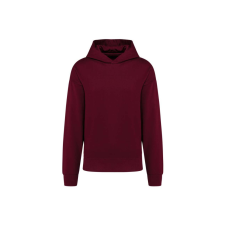 KARIBAN laza szabású unisex kapucnis pulóver KA4018, Wine-XS női pulóver, kardigán