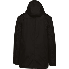KARIBAN levehető kapucnis bélelt unisex kabát KA656, Black-L férfi kabát, dzseki