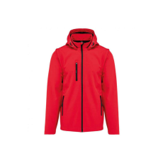 KARIBAN levehető ujjú kapucnis softshell dzseki KA422, Red-3XL