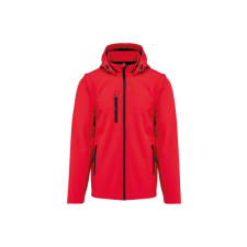 KARIBAN levehető ujjú kapucnis softshell dzseki KA422, Red-L férfi kabát, dzseki