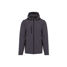 KARIBAN levehető ujjú kapucnis softshell dzseki KA422, Titanium-L