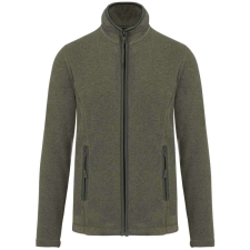 KARIBAN MAUREEN Nöi cipzáras polár pulóver KA907, Green Marble Heather-2XL női pulóver, kardigán
