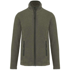 KARIBAN MAUREEN Nöi cipzáras polár pulóver KA907, Green Marble Heather-XS