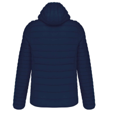 KARIBAN meleg és ultrakönnyű kapucnis bélelt férfi kabát KA6110, Navy-L férfi kabát, dzseki