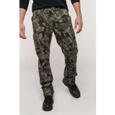 KARIBAN Nadrág Kariban férfi többzsebes férfi (98%pamut 245g/m2) olive camouflage, 44 munkaruha