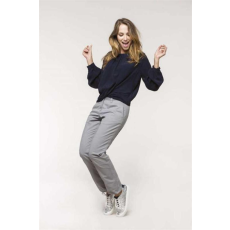 KARIBAN Nadrág Kariban női oldalzseb farzseb női (98%pamut 2%elasztán) dark navy, 42