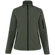 KARIBAN Női 3 rétegű softshell dzseki, Kariban KA400, Marl Green-4XL