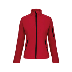 KARIBAN Női 3 rétegű softshell dzseki, Kariban KA400, Red-2XL