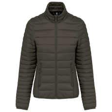 KARIBAN Női bélelt meleg és ultrakönnyű kabát KA6121, Dark Khaki-M