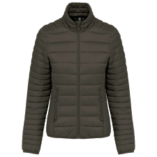 KARIBAN Női bélelt meleg és ultrakönnyű kabát , Kariban KA6121, Dark Khaki-M női dzseki, kabát
