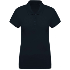 KARIBAN Női blúz Kariban KA210 Ladies’ Organic piqué Short-Sleeved polo Shirt -M, Navy