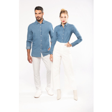 KARIBAN Női blúz Kariban KA509 Ladies’ Denim Shirt -XS, Chambray Blue blúz