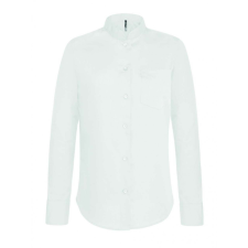KARIBAN Női blúz Kariban KA514 Ladies&#039; Long-Sleeved Mandarin Collar Shirt -S, White blúz