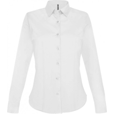 KARIBAN Női blúz Kariban KA530 Ladies&#039; Long-Sleeved Stretch Shirt -XL, White blúz