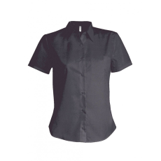KARIBAN Női blúz Kariban KA532 Ladies' Short-Sleeved Cotton/Elastane Shirt -2XL, Zinc