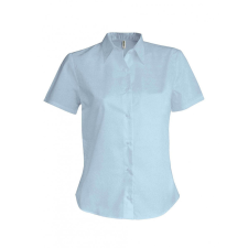 KARIBAN Női blúz Kariban KA532 Ladies&#039; Short-Sleeved Cotton/Elastane Shirt -M, Light Blue blúz