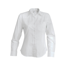 KARIBAN Női blúz Kariban KA534 Ladies' Long-Sleeved Oxford Shirt -XL, White