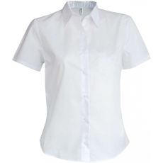 KARIBAN Női blúz Kariban KA536 Ladies' Short-Sleeved Oxford Shirt -2XL, White