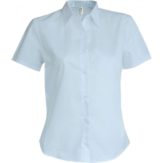 KARIBAN Női blúz Kariban KA536 Ladies' Short-Sleeved Oxford Shirt -4XL, Oxford Blue