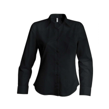 KARIBAN Női blúz Kariban KA538 Ladies&#039; Long-Sleeved non-Iron Shirt -3XL, Black blúz