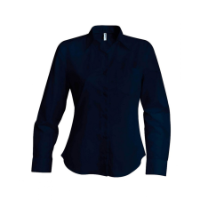 KARIBAN Női blúz Kariban KA542 Ladies&#039; Long-Sleeved Cotton poplin Shirt -XL, Navy blúz