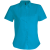 KARIBAN Női blúz Kariban KA548 Judith > Ladies' Short-Sleeved Shirt -3XL, Bright Turquoise