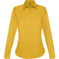 KARIBAN Női blúz Kariban KA549 Jessica > Ladies' Long-Sleeved Shirt -4XL, Yellow