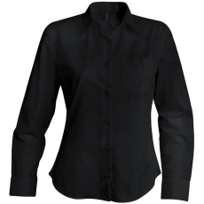 KARIBAN Női blúz Kariban KA549 Jessica > Ladies' Long-Sleeved Shirt -S, Black