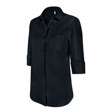 KARIBAN Női blúz Kariban KA558 Ladies&#039; 3/4 Sleeved Shirt -2XL, Black blúz