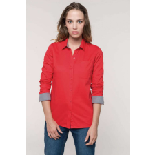 KARIBAN Női blúz Kariban KA585 Ladies’ nevada Long Sleeve Cotton Shirt -S, Angora blúz