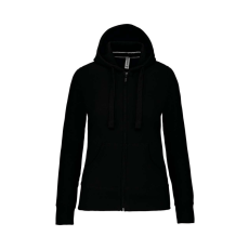 KARIBAN Női cipzáros kapucnis pulóver, Kariban KA464, Black-2XL