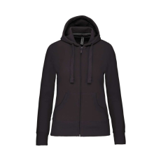 KARIBAN Női cipzáros kapucnis pulóver, Kariban KA464, Dark Grey-S