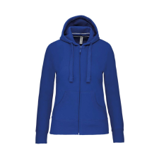 KARIBAN Női cipzáros kapucnis pulóver, Kariban KA464, Light Royal Blue-M női pulóver, kardigán