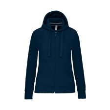 KARIBAN Női cipzáros kapucnis pulóver, Kariban KA464, Navy-M női pulóver, kardigán