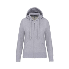 KARIBAN Női cipzáros kapucnis pulóver, Kariban KA464, Oxford Grey-L női pulóver, kardigán
