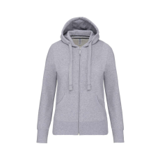 KARIBAN Női cipzáros kapucnis pulóver, Kariban KA464, Oxford Grey-M