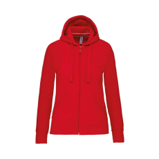KARIBAN Női cipzáros kapucnis pulóver, Kariban KA464, Red-XL