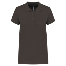 KARIBAN Női galléros piké póló, rövid ujjú, Kariban KA255, Dark Grey-2XL női póló