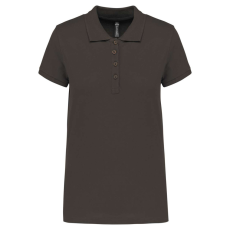 KARIBAN Női galléros piké póló, rövid ujjú, Kariban KA255, Dark Grey-M