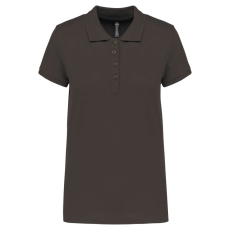 KARIBAN Női galléros piké póló, rövid ujjú, Kariban KA255, Dark Grey-XL