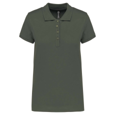 KARIBAN Női galléros piké póló, rövid ujjú, Kariban KA255, Dark Khaki-2XL