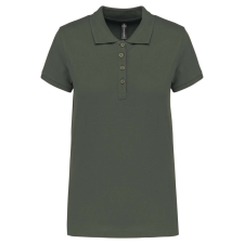 KARIBAN Női galléros piké póló, rövid ujjú, Kariban KA255, Dark Khaki-S női póló
