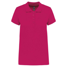 KARIBAN Női galléros piké póló, rövid ujjú, Kariban KA255, Fuchsia-XS női póló